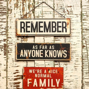 Rustic Metal Family Wall Sign