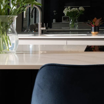Modern Light Grey & Deep Blue Kitchen in St Albans - Project Penn