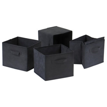 Ergode Capri 4-Pc Foldable Baskets, Black