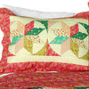 Mio Dolce Sogno Cotton 3PC Vermicelli-Quilted Patchwork Quilt Set (Full/Queen)