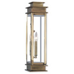 Livex Lighting - Princeton 1-Light Wall Lantern, Antique Brass - The Princeton collection is a fresh interpretation on the classic English pocket lantern.  Hand crafted solid brass, our Princeton fixtures are built for lasting beauty. This outdoor wall light features an antique brass finish and clear glass. This old world charm is built to last.