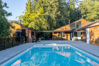 Inspiration for an industrial pool remodel in Vancouver