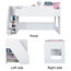 Twin Loft Bed with Stairs in White