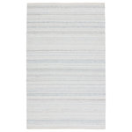 Jaipur Living - Jaipur Living Parson Indoor/Outdoor Tribal Area Rug, Light Blue/Ivory, 9'x12' - The handwoven Penrose collection features a soft feel and relaxed, versatile style. The Parson area rug showcases a blend of light and airy blue and ivory tones with speckles of rust and dark blue throughout for a grounding, neutral look. Crafted of polyester yarn, this durable and textured rug brings warmth and inviting appeal to indoor and outdoor spaces. The geometric weave lends contemporary interest and the perfect dose of pattern.