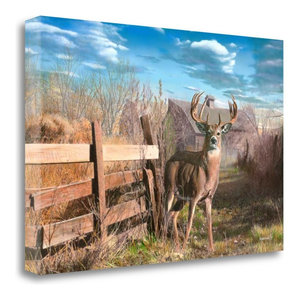 Back Forty Buck By Kevin Daniel Deer Buck Art Print 18/" x 12/"