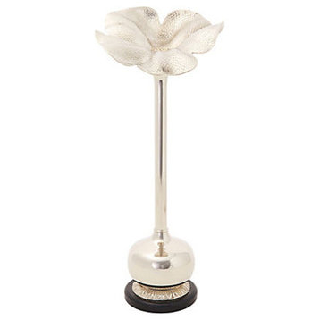 Flower Candleholder, Silver