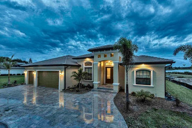 Transitional exterior home idea in Miami