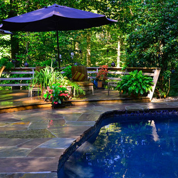 Upper Marlboro Flagstone Pool Patio