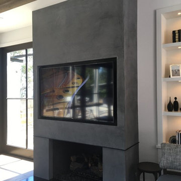 Venetian plaster on fireplaces