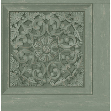 Albie Moss Carved Panel Wallpaper Sample