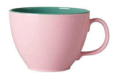 Melamin-Tasse Two Tone rosa/oliv, extragroß