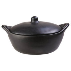 Black Clay La Chamba Oval Serving Dish with Handles - Large