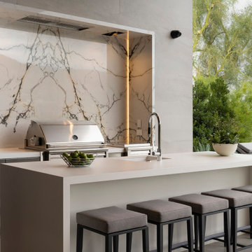 Bighorn Palm Desert modern home luxury outdoor terrace kitchen bar