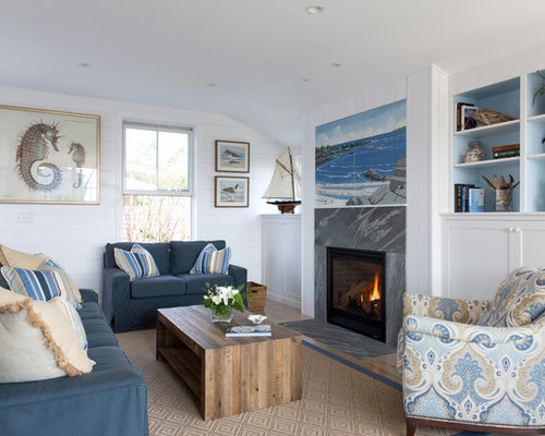 Beach Style Living Room Design Ideas, Remodels & Photos | Houzz