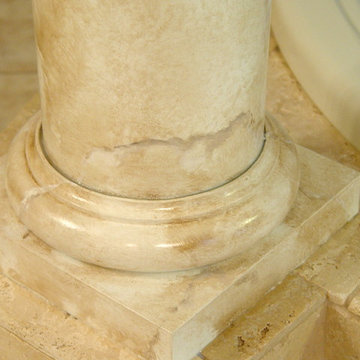 Faux tumbled marble column