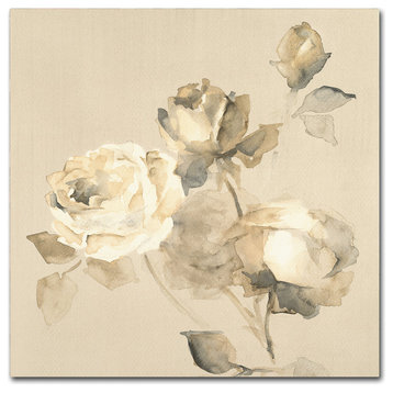 Wild Apple Portfolio 'Rose Blossoms Crop' Canvas Art, 35x35