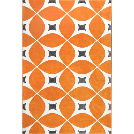 Nuloom Hand-Tufted Gabriela Area Rug, Deep Orange 4'x6'