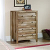 Bowery Hill Four Large Drawers Wood Bedroom Chest in Craftsman Oak