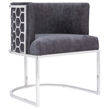 Hexagon Dining Chair Dark Gray