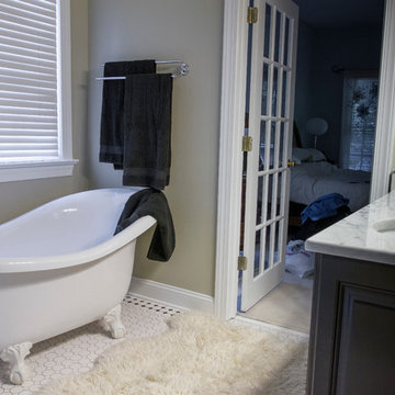 Throwback Vintage Retro Master Bathroom Remodel Cary NC