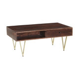 Watson Dark Rectangle Coffee Table, Gold