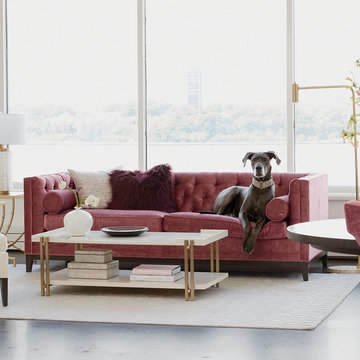 MODERN GLAM LIVING ROOM