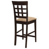 Coaster Gabriel Wood Counter Height Stools Cappuccino and Beige