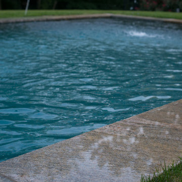 Geometric Pool in Lawn Design