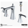Karran 3-Hole 2-Handle Bathroom Faucet With Pop-Up Drain, Stainless Steel