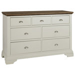 Bentley Designs - Hampstead Soft Grey and Walnut Furniture 3-Over 4 Chest - Hampstead Soft Grey & Walnut 3 over 4 Chest offers elegance and practicality for any home. Soft-grey paint finish contrasts beautifully with warm American Walnut veneer tops, guaranteed to make a beautiful addition to any home.