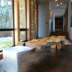 Sculptural Entry Bench - Accent And Storage Benches