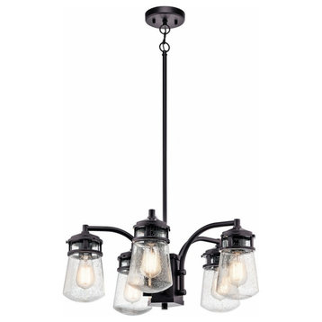 5 light Outdoor Chandelier - Coastal inspirations - 9.75 inches tall by 24