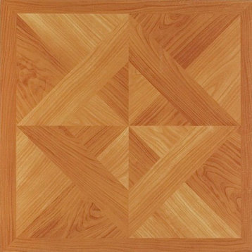 Tivoli Classic Light Oak Diamond Parquet 12"x12" Self Adhesive Vinyl Floor Tile