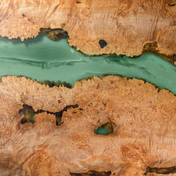 Blue Water Resin Table by Kristopher Kirkpatrick - Dining Tables