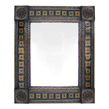 Punched tin mirror