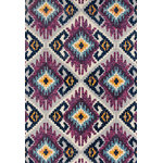 United Weavers - United Weavers Abigail Willa Southwestern Rug, Plum (713-21482), 5'3"x7'2" - The United Weavers Abigail collection is a vintage / distressed style area rug created with a machine made construction in Turkey for many years of decorating beauty. Its designer inspired color and olefin / frieze material will enhance the decor of any room.