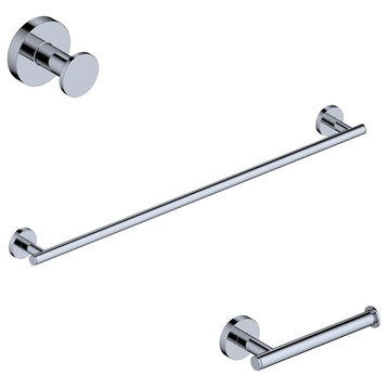 Norm Wsbc 268690B Accessory Set With Towel Bar, Toilet Paper Holder & Robe Hook