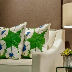 2018 Custom Pillow Line: LH109 Sunburst Emerald - Decorative Pillows