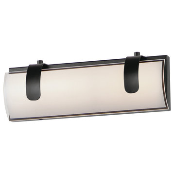 Clutch 1-Light LED Bathroom Vanity Light Vanity in Black
