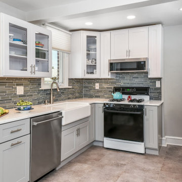 White and Gray Kitchen Design Havertown, PA