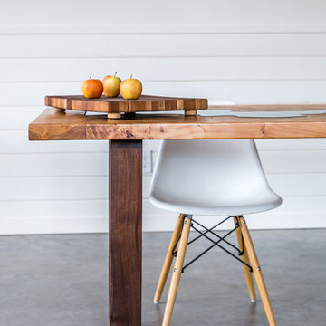 Big Leaf Maple River Dining Table // Live Edge // Glass