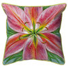 Pink Lily Large Indoor/Outdoor Pillow  18x18