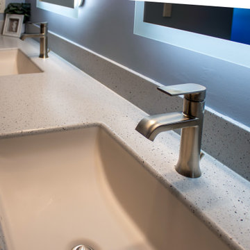Kids Bathroom Update with Medallion Apollo Dockside Stain Vanity
