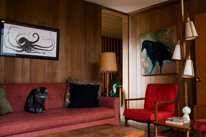Midcentury Living Room by Ellie Lillstrom Photography
