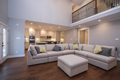 Example of a cottage living room design in Houston