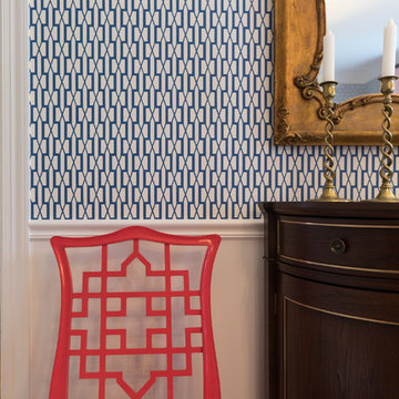 Dining Room with Pop of Red