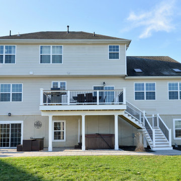 Two-Story Custom Deck with Fire Pit