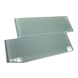 4x12 Glossy Light Blue Subway Glass Mosaic Tiles - Home Accessories & Decor