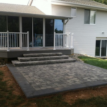 Azek Deck with Custom Patio in Mt. Airy