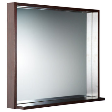 Fresca FMR8130 Allier 25-1/2" x 29-1/2" Plywood Framed Mirror - Wenge Brown